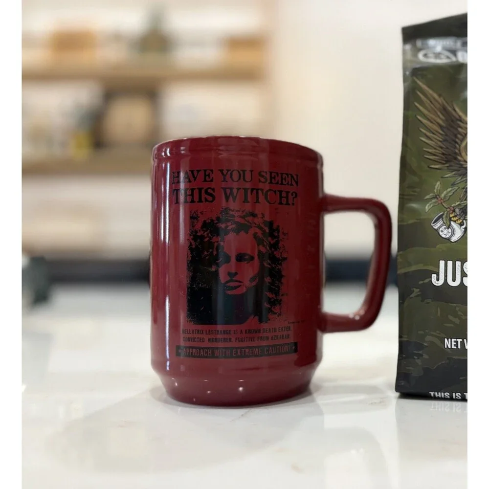 Wizarding World of Harry Potter rare Bellatrix Lestrange Wanted Witch Coffee Mug